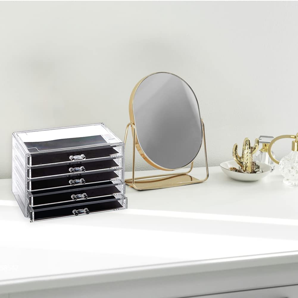 Clear Acrylic Jewelry Box with Velvet Lining - 15 Grid Jewelry Organizer Tray for Necklaces, Rings & Earrings | Jewelry Storage & Display Case for Dresser, Vanity & Travel