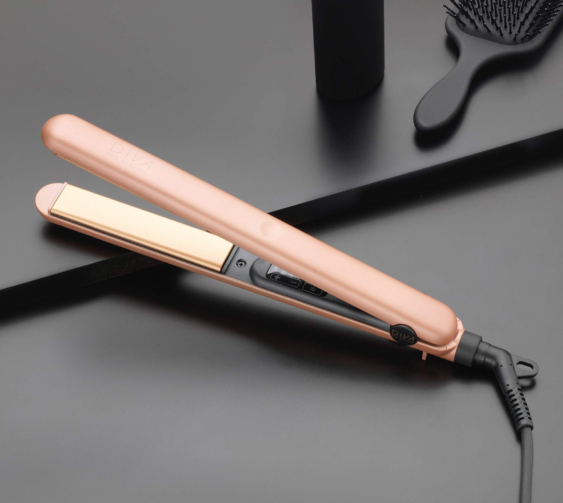 Diva Pro Styling Elite Hair Straightener - Professional Ceramic Flat Iron for Smooth & Shiny Hair - Perfect for Salon & Home Use - Saharan Dusk PRO204