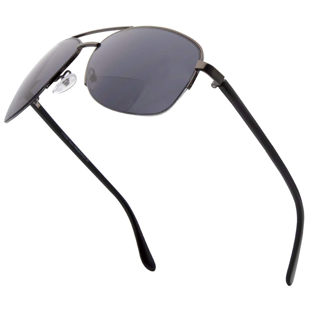 VITENZI Bifocal Sunglasses for Men & Women - Square Aviator Style Reading Glasses with Sun Tint & Readers - Perfect for Driving, Reading & Outdoor Activities