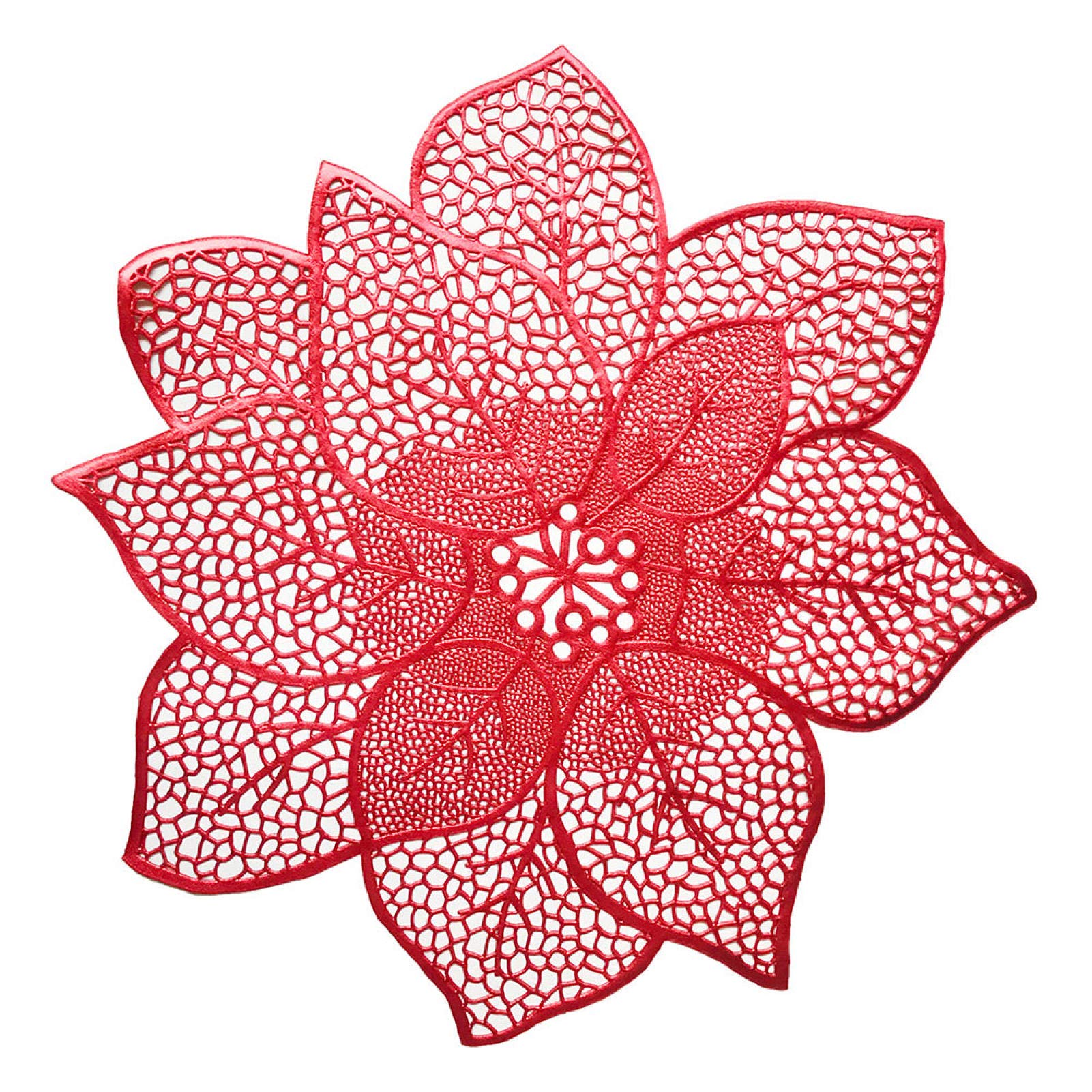 Non-Slip Hollow Flower Table Placemat - Heat Resistant Dining Table Mat for Plates & Cups - Perfect for Home, Restaurant, and Party Decor