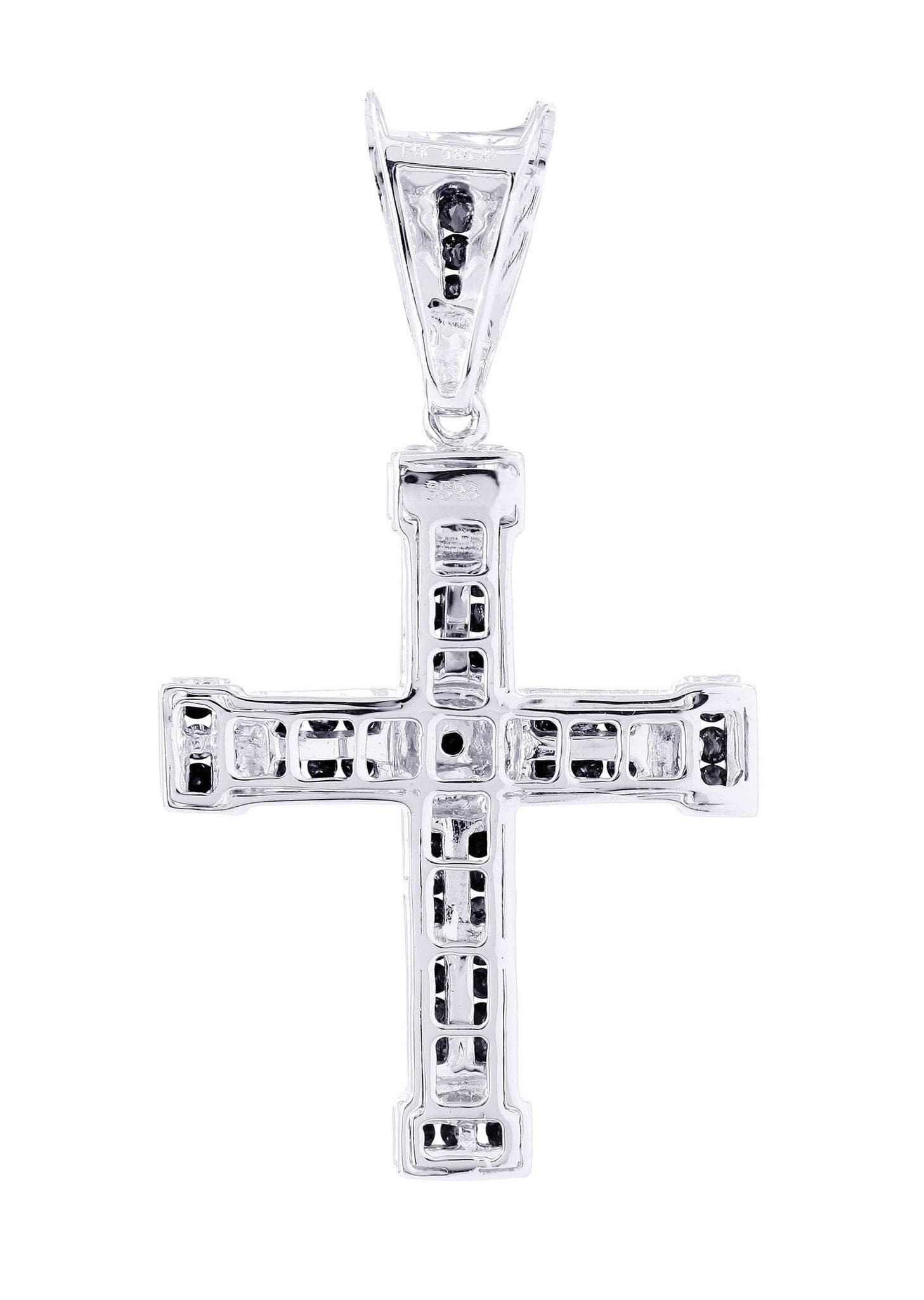 0.69 Carat Diamond Cross Pendant Necklace - 4.51 Grams Solid Gold Religious Jewelry for Women & Men - Perfect for Baptism, First Communion & Everyday Wear