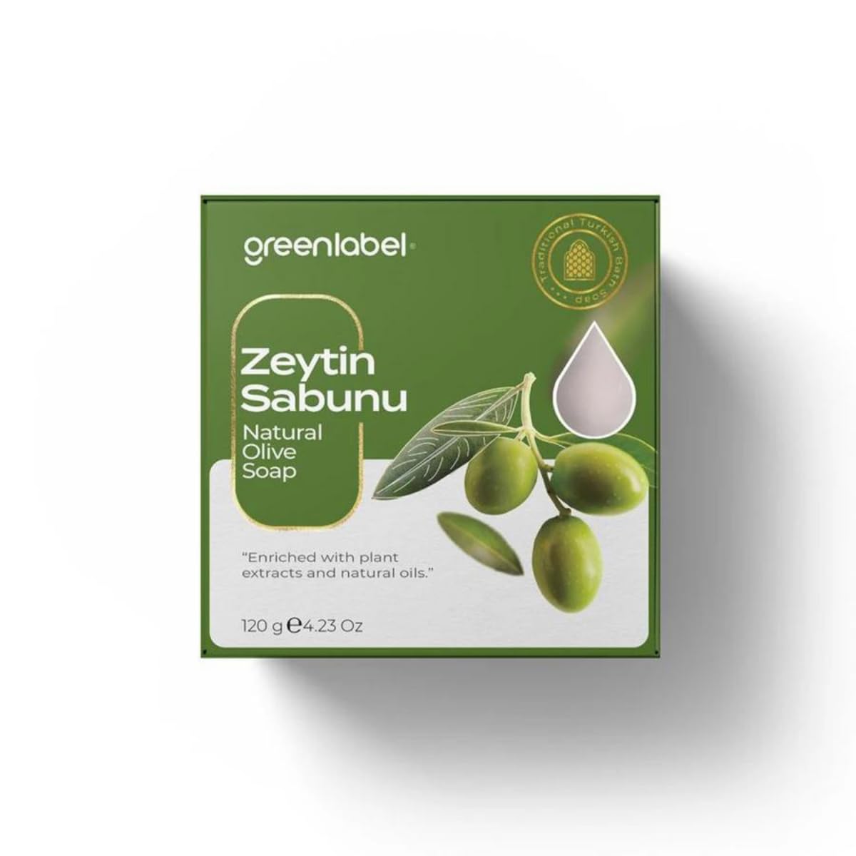 Natural Olive Oil Soap for Hair & Skin Care - 120g | Moisturizing & Nourishing Bar Soap for Dry Skin, Sensitive Skin & Daily Body Wash
