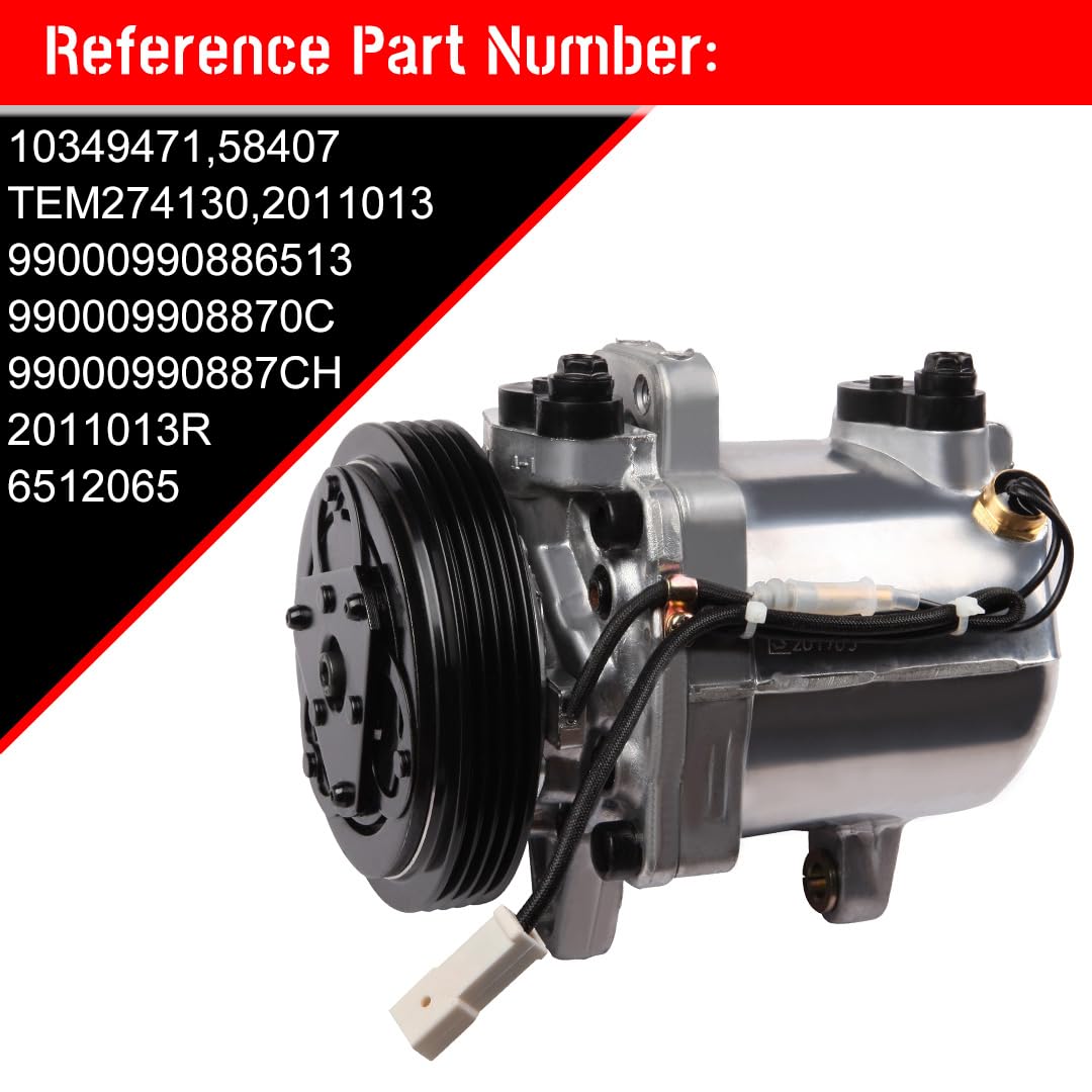 cciyu AC Compressor Pump Replacement for Suzuki Esteem - High Performance Air Conditioning Compressor with Clutch | Perfect for Car AC Repair & Summer Cooling
