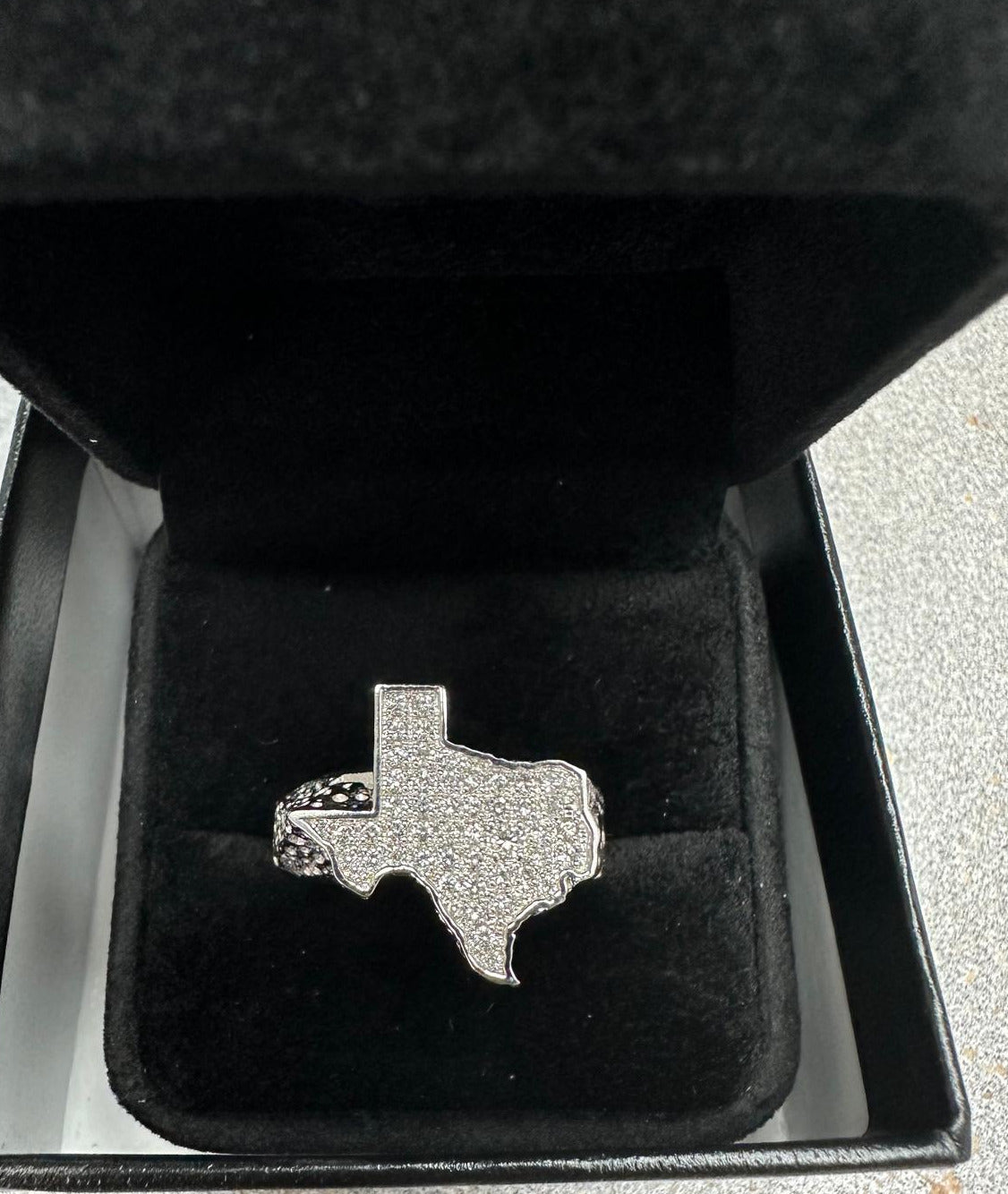Texas Shaped Diamond Nugget Ring - 14K Gold or Sterling Silver Texas Jewelry for Women - Perfect for Western Style, Cowgirl Fashion & Lone Star State Pride Gifts