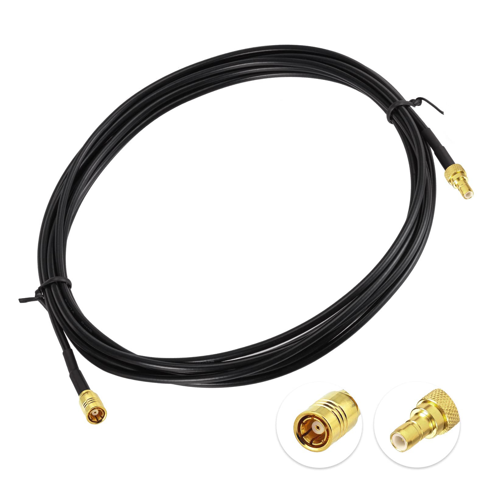 Eightwood 10ft SMB Male to SMB Female RF Coaxial Cable - Compatible with Sirius XM Satellite Radio, Car Stereo Receiver & Vehicle Tuner - Perfect for Extending Antenna Signal in Cars, Trucks & RVs