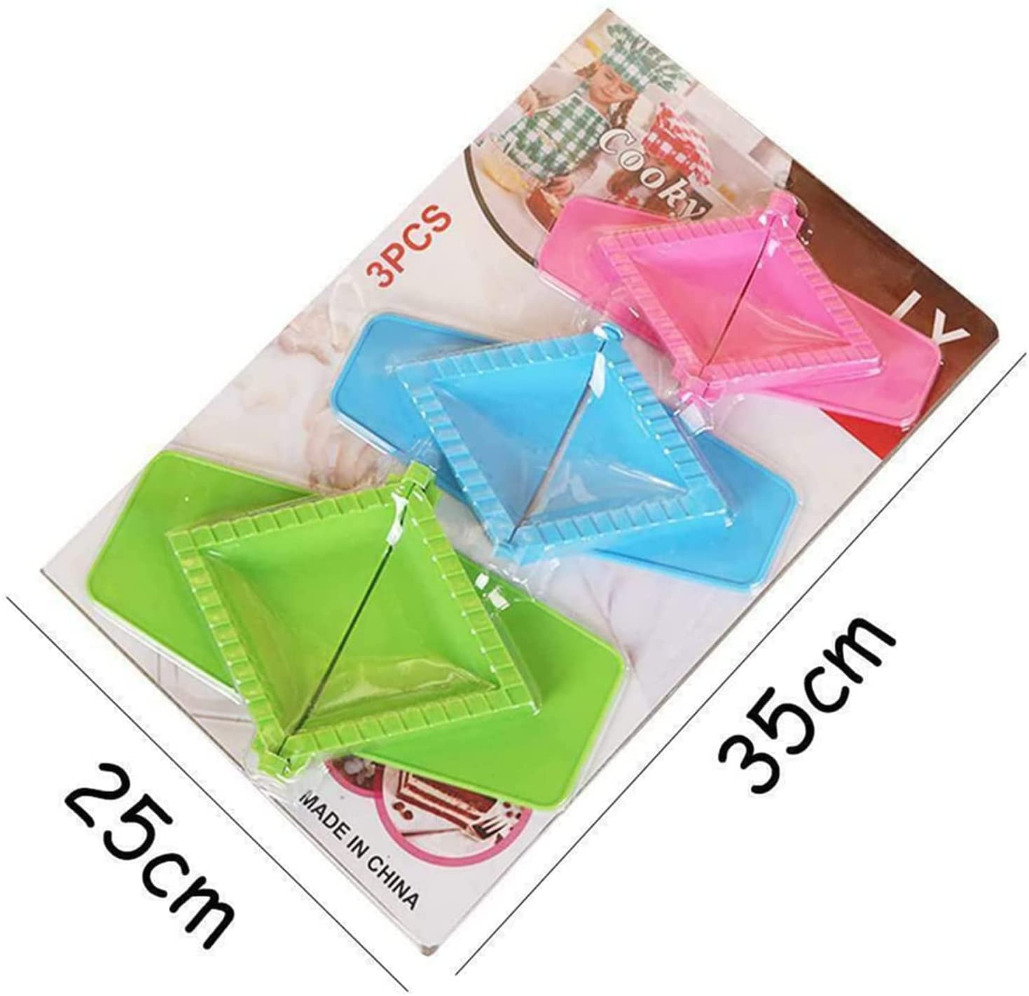 Stainless Steel Dumpling Maker Press - 3 Piece Set with Triangle Hinged Mold, Manual Dumpling Press Tool in 3 Sizes (Arc Design, Dishwasher Safe) - Perfect for Making Homemade Dumplings, Wontons, Pierogies & Asian Pastries