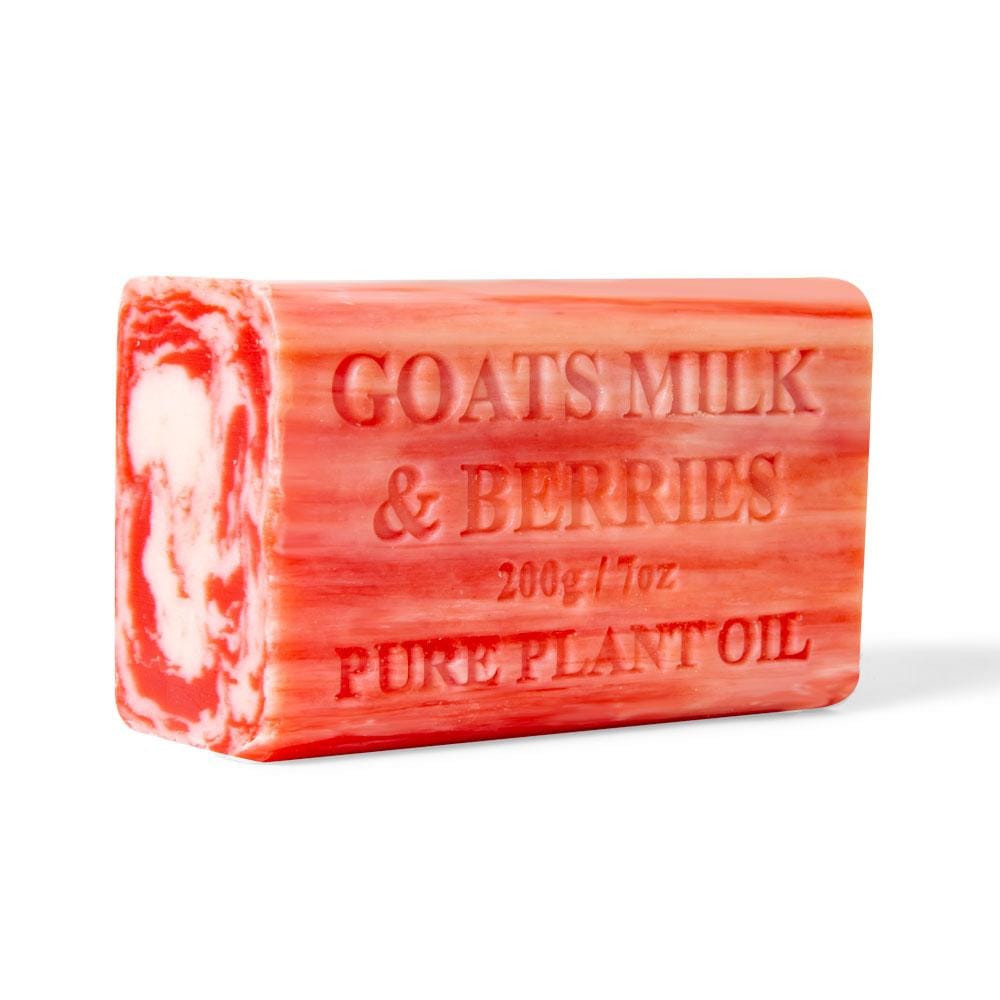 2-Pack 200g Goats Milk Soap Bars with Berries Scent - 100% Natural Australian Skincare for Dry & Sensitive Skin - Perfect for Bath, Shower & Gift Giving