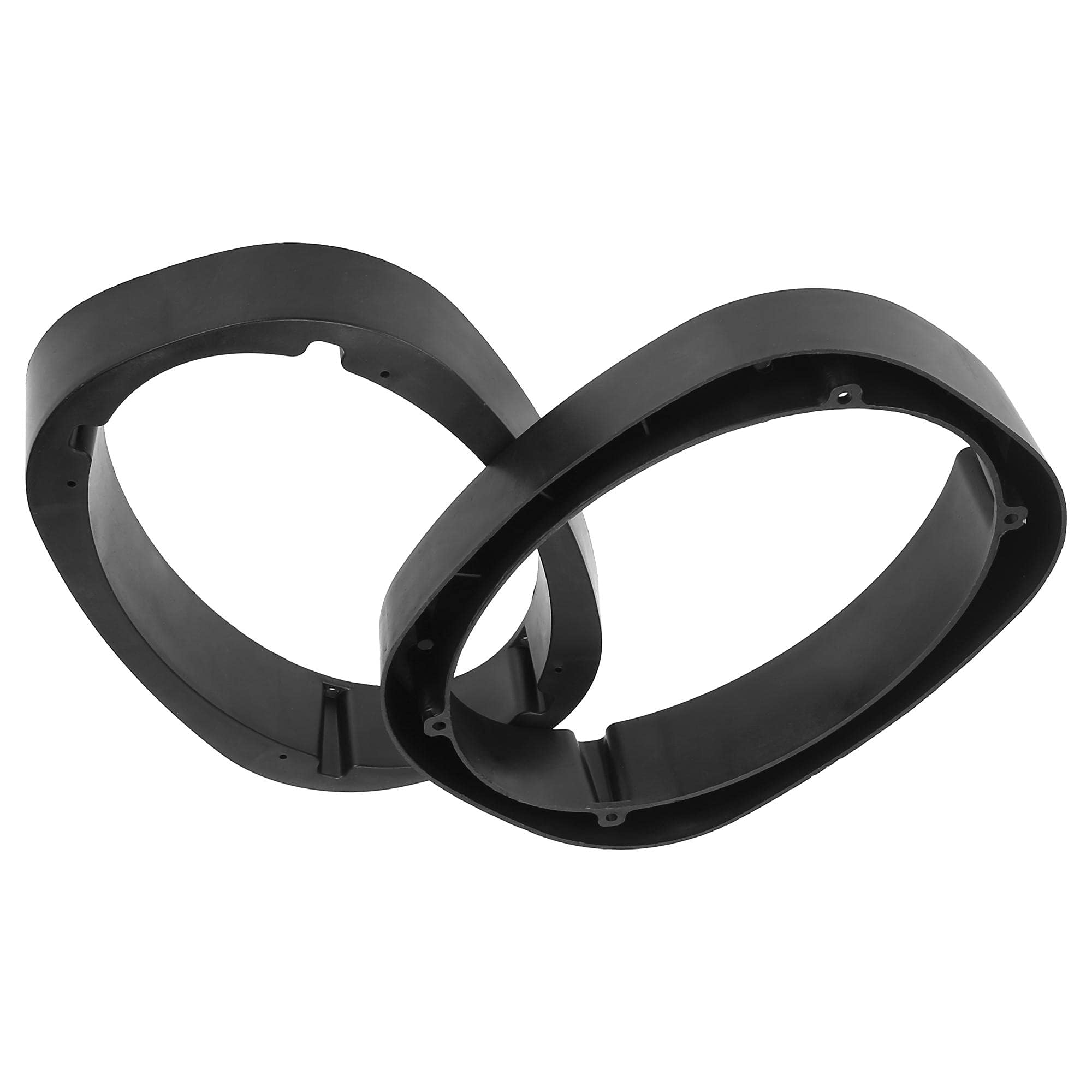 2Pcs Universal 6x9 Speaker Spacer Mounting Rings - 46mm Thick Black Plastic Adapters for Car Audio System Installation - Perfect for DIY Car Stereo Upgrades & Speaker Replacement Projects