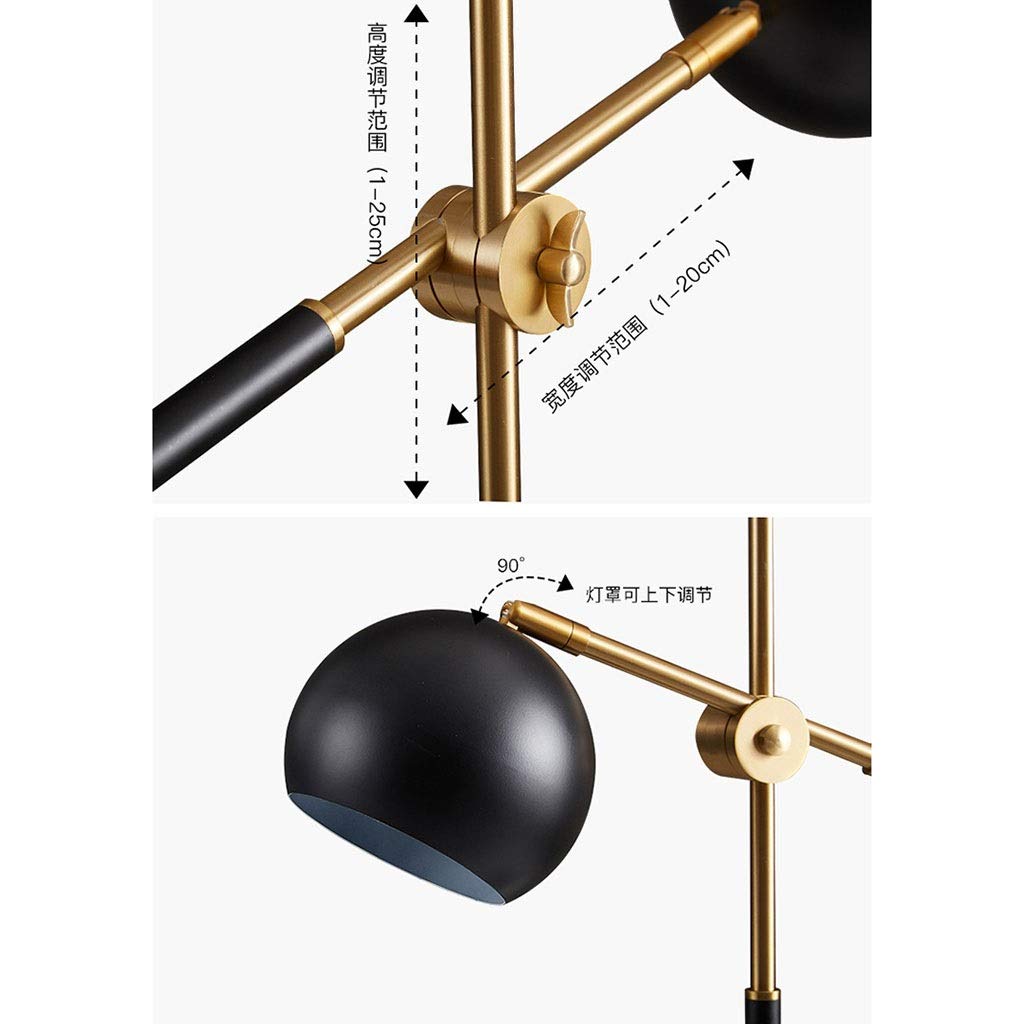 Adjustable Modern Nightstand Lamp with Flexible Head & Arm - Vintage Wrought Iron Study Desk Light, Mid-Century Style Black Shade - Perfect for Bedroom, Office & Reading Nook Lighting (Black)