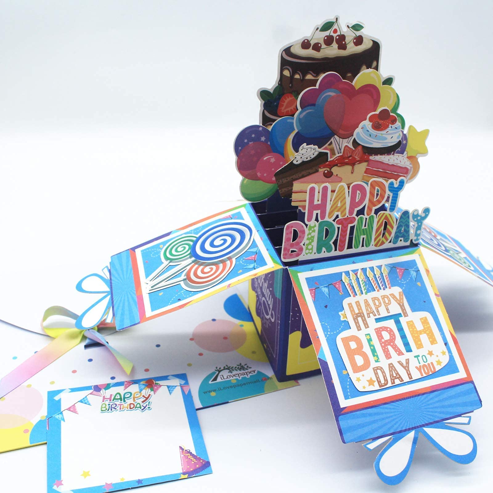 3D Handmade Birthday Pop Up Card - Happy Birthday Greeting Card with Cake Design | Perfect for Birthday Wishes, Anniversaries & Special Occasions