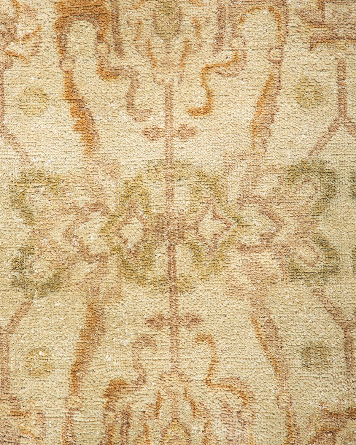Handmade Wool Traditional Floral Mogul Ivory 6x9 Area Rug - Solo Rugs One of a Kind Hand Knotted - Perfect for Living Room, Bedroom & Home Decor