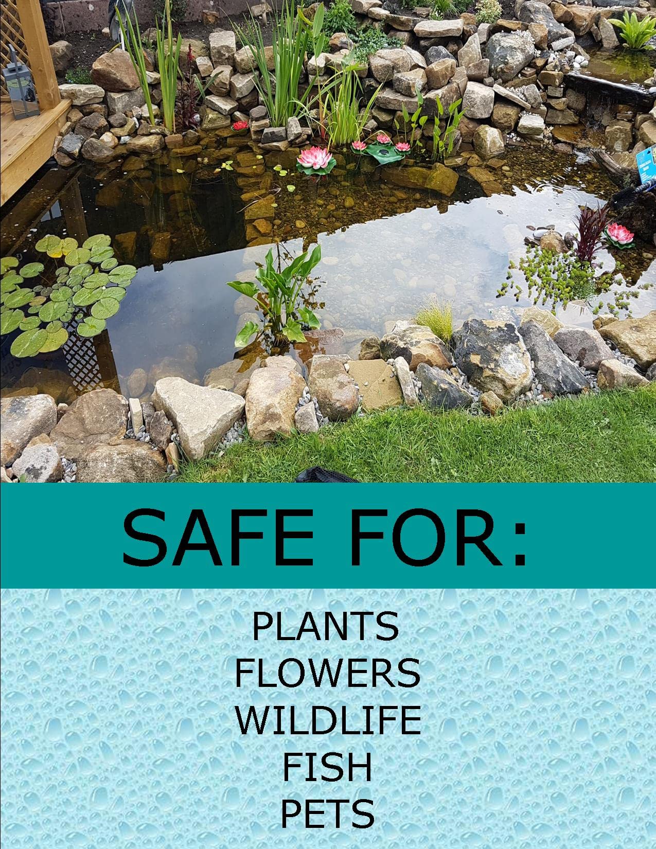 PondH2o Medium II Waterfall Spillway - Lightweight PVC Garden Pond Watercourse with 2 Pools | Outdoor Water Feature for Backyard, Patio & Landscape Design | Easy Setup No Hose Required | Perfect for Small Gardens, Koi Ponds & Relaxing Water Sounds