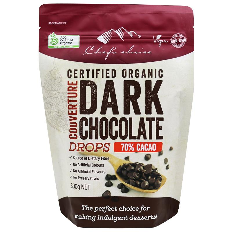 Premium Dark Chocolate Drops for Baking & Desserts - Gourmet Baking Chips for Cookies, Cakes & Hot Cocoa - Chefs Choice Quality
