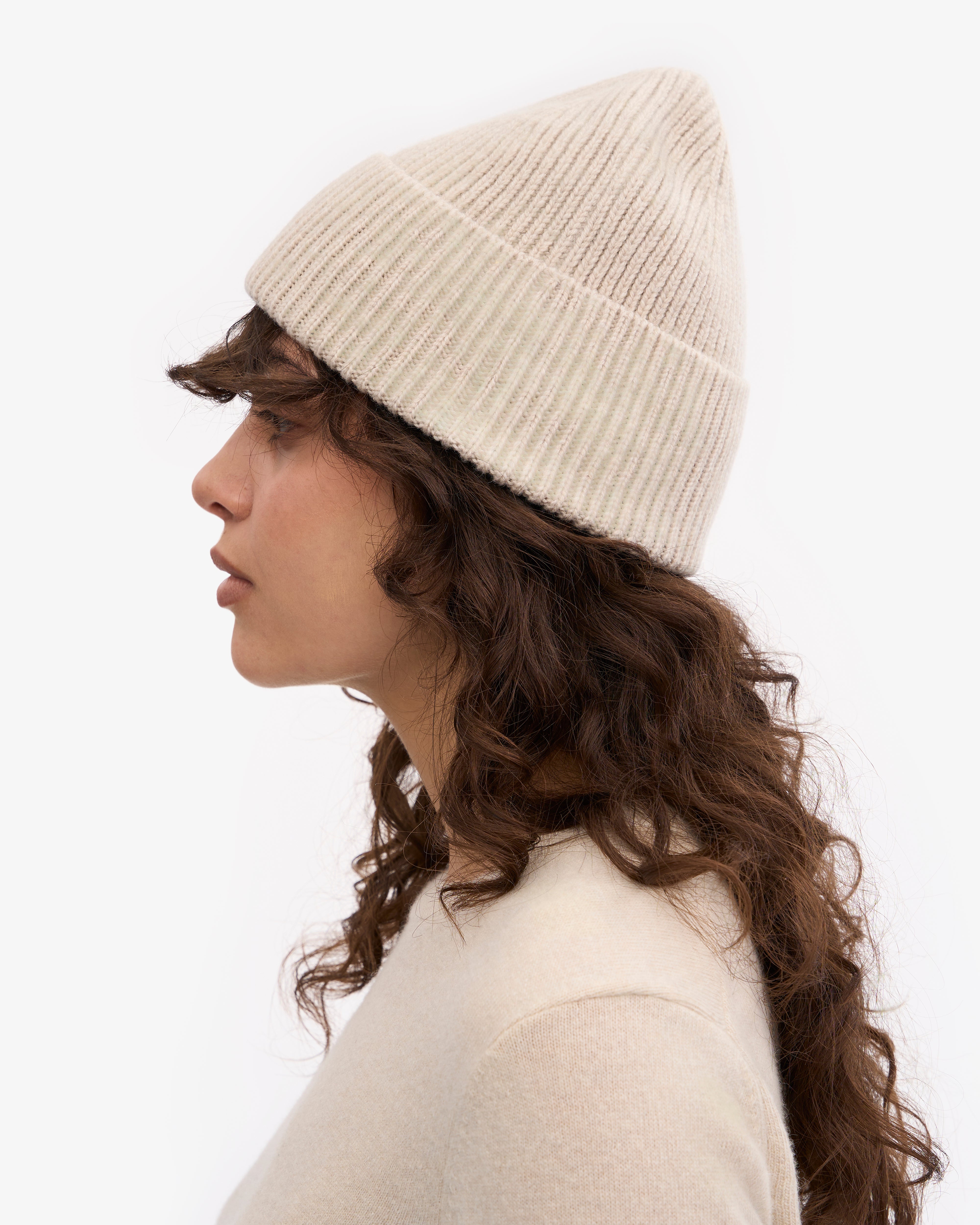 Premium Merino Wool Beanie for Men & Women - Soft Ivory White Winter Hat - Perfect for Skiing, Hiking & Cold Weather Outdoor Activities