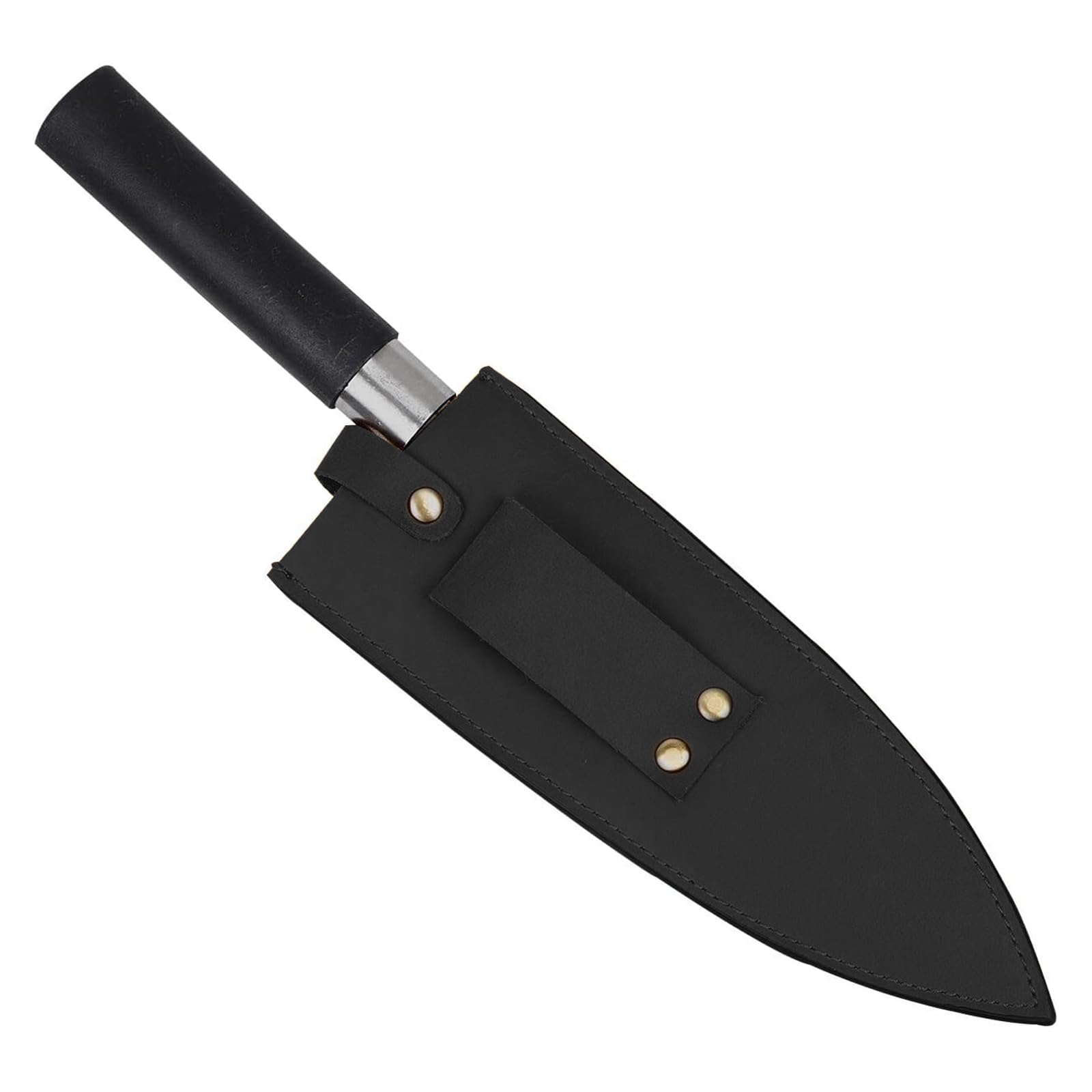 Premium Cowhide Leather Knife Sheath - 8 Inch Heavy Duty Chef Knife Cover with Belt Loop (8.2