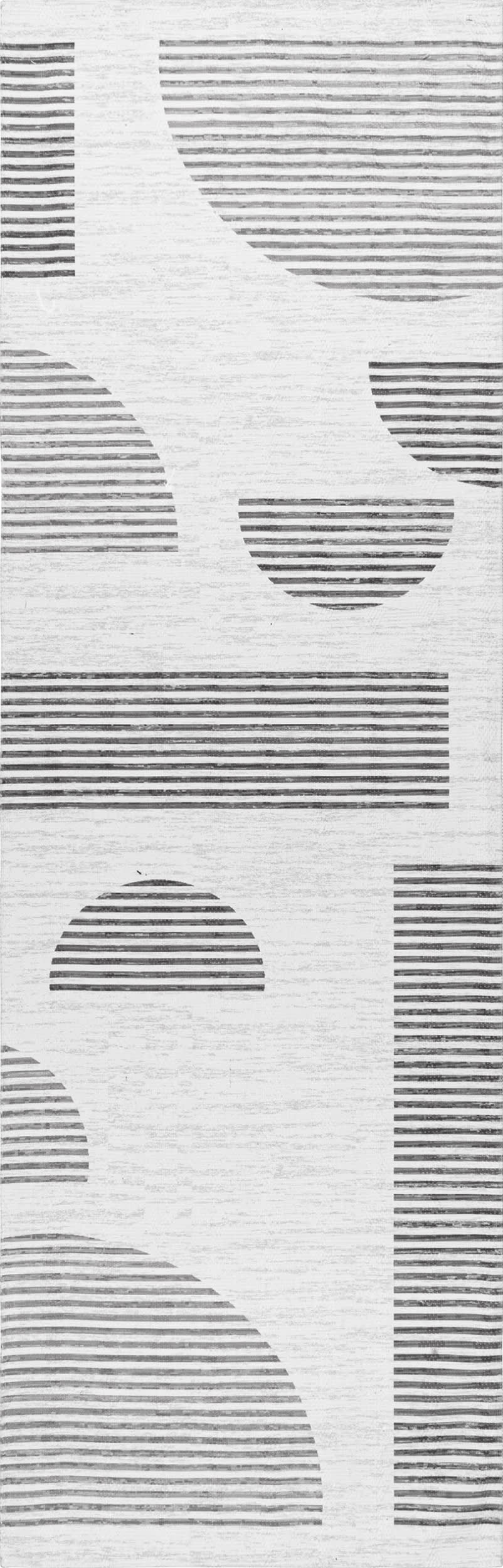 Abby Washable Geometric Rug in Ivory - Soft Non-Slip Area Rug for Living Room, Bedroom, Nursery & Office