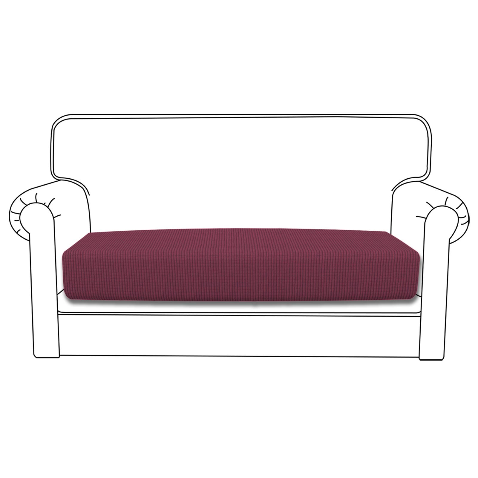 Stretch Loveseat Cushion Cover - Soft Elastic Sofa Slipcover Protector - Flexible Furniture Cover for Couches & Chairs (ASH Rose) - Perfect for Living Room, Bedroom & Home Decor