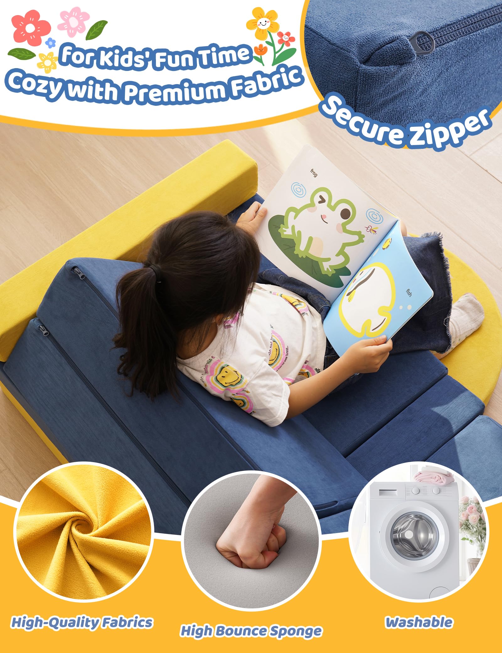 16PCS Modular Kids Play Couch Set - 63