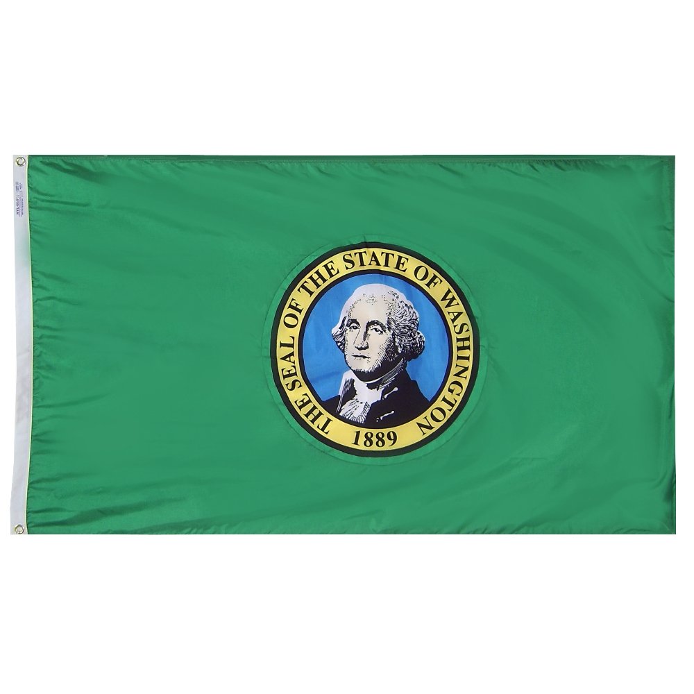 3x5 Ft Washington State Flag - Durable Polyester, Vibrant Colors - Perfect for Outdoor, Indoor, Home & Office Decor, Sporting Events, Parades