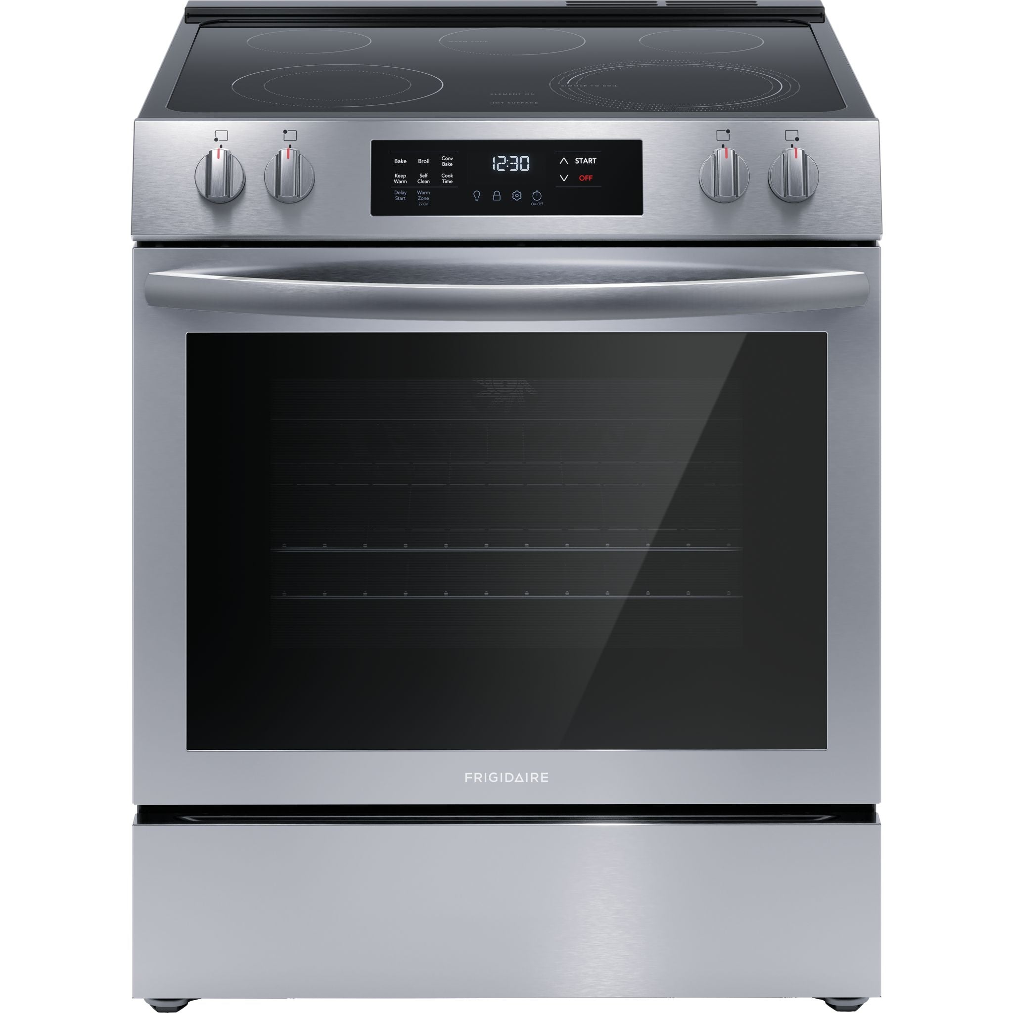 Frigidaire 30 Inch Electric Range (FCFE308CAS) - Stainless Steel Stove with Convection Oven & Self-Cleaning - Perfect for Home Kitchen, Baking & Cooking Family Meals