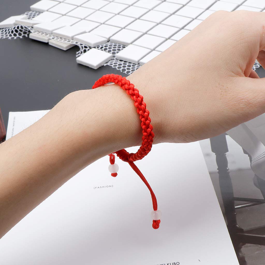 Handmade Adjustable Red String Bracelet - Lucky Kabbalah & Friendship Braided Jewelry for Women, Men, Girls & Boys | Spiritual Protection & Fashion Accessory for Daily Wear, Gifts & Special Occasions