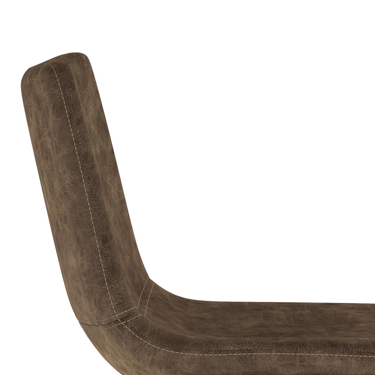 SIMPLIHOME Warner Mid Century Modern Dining Chairs (Set of 2) - Distressed Brown Vegan Faux Leather - Stylish & Comfortable for Dining Room, Kitchen, Breakfast Nook & Home Office