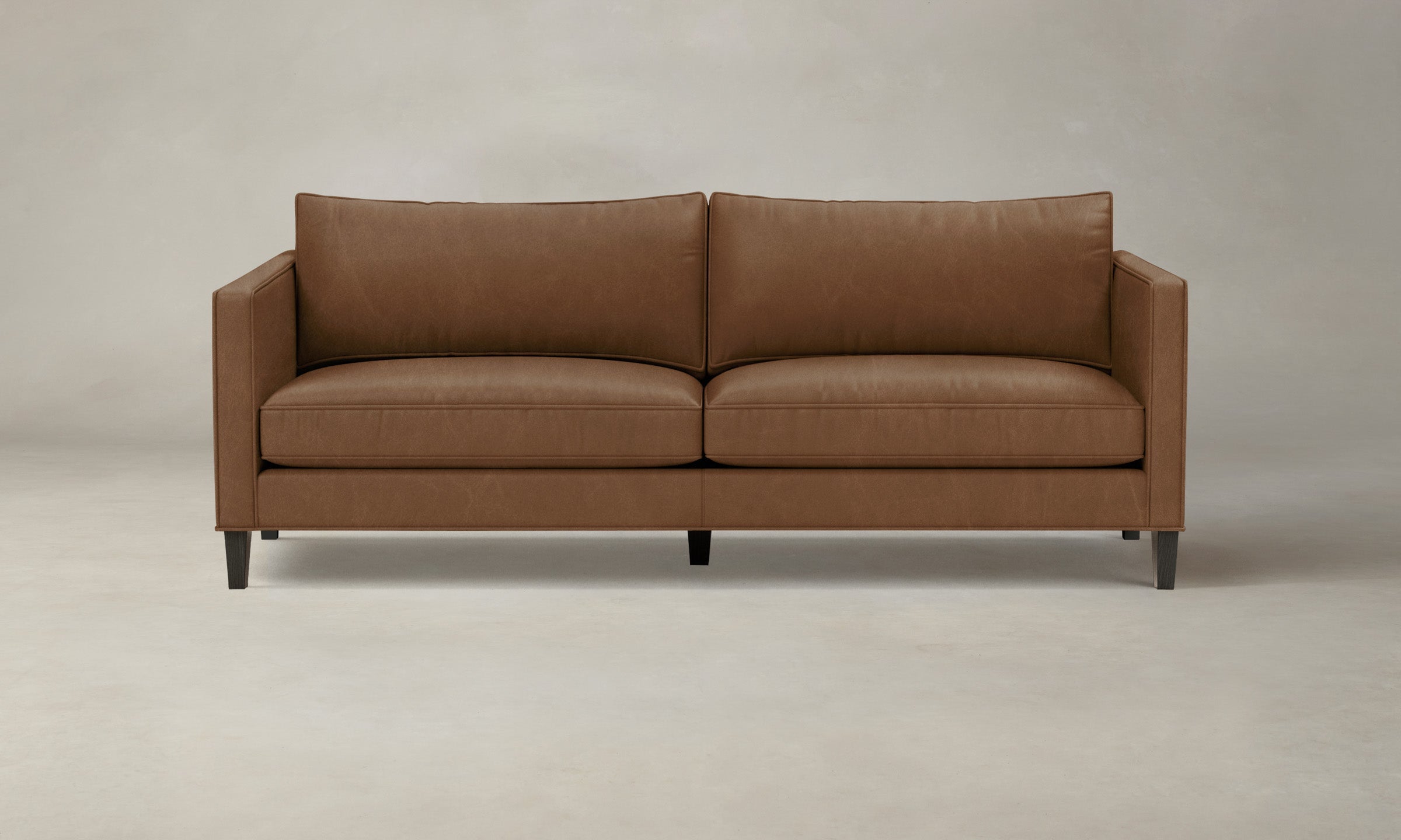Premium Crosby Sofa in Genuine Tuscan Leather Cognac - Luxurious Living Room Furniture for Modern Homes & Offices