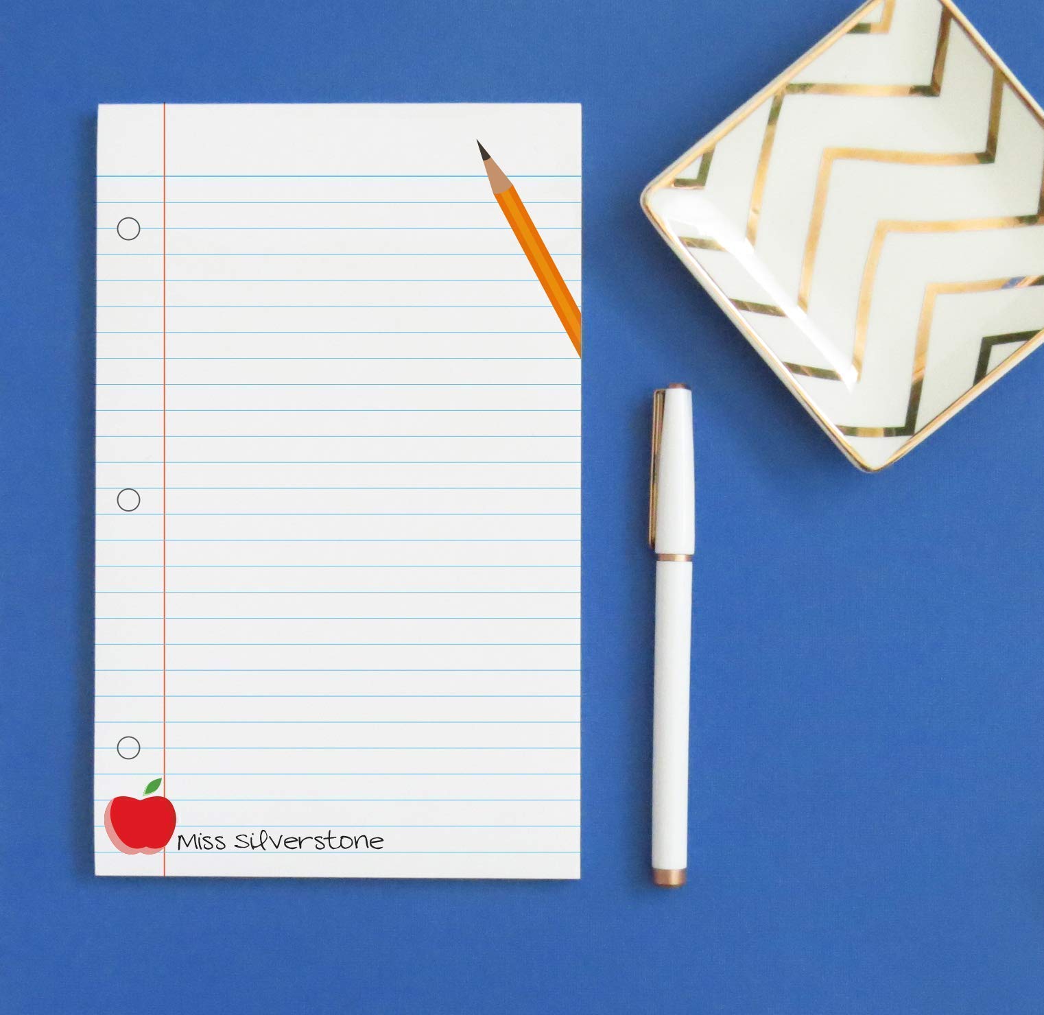 Personalized Teacher Stationery Set - Custom Notepads for Educators, 5.5