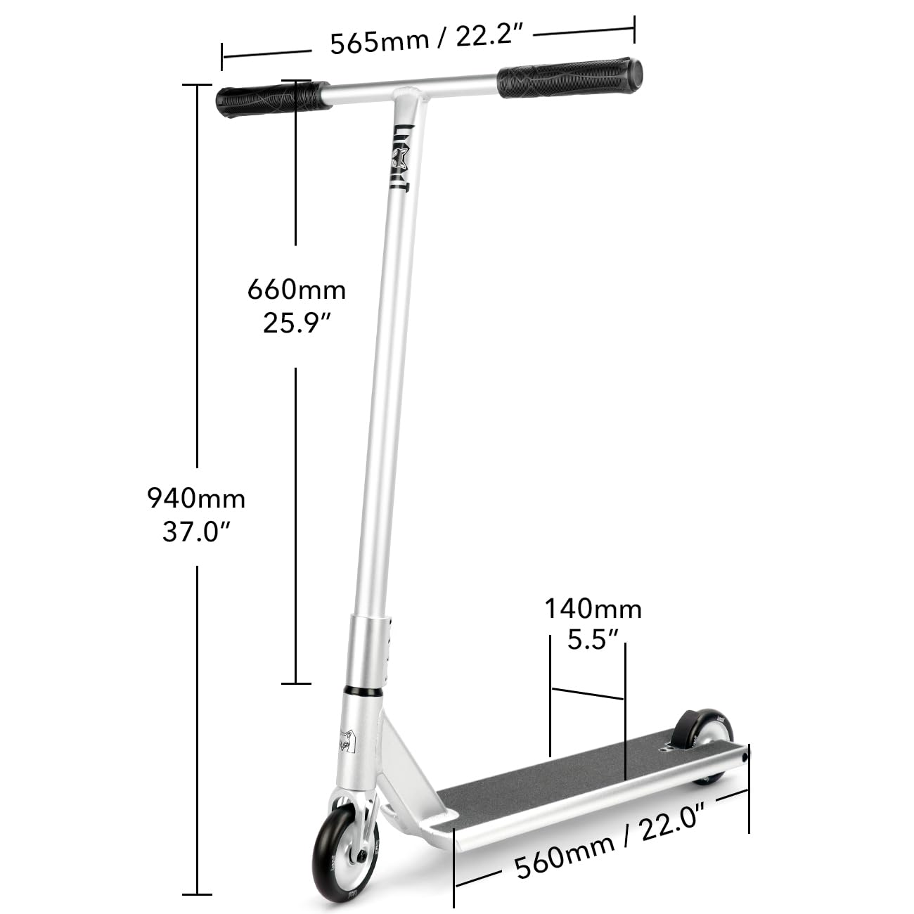 LMT71AZ Pro Street Scooter - Best Freestyle BMX Stunt Scooter for Tall Adults & Teens - Boxed Ends Design - Intermediate to Advanced Trick Riding - Perfect for Skate Parks, Street Stunts & Scooter Competitions