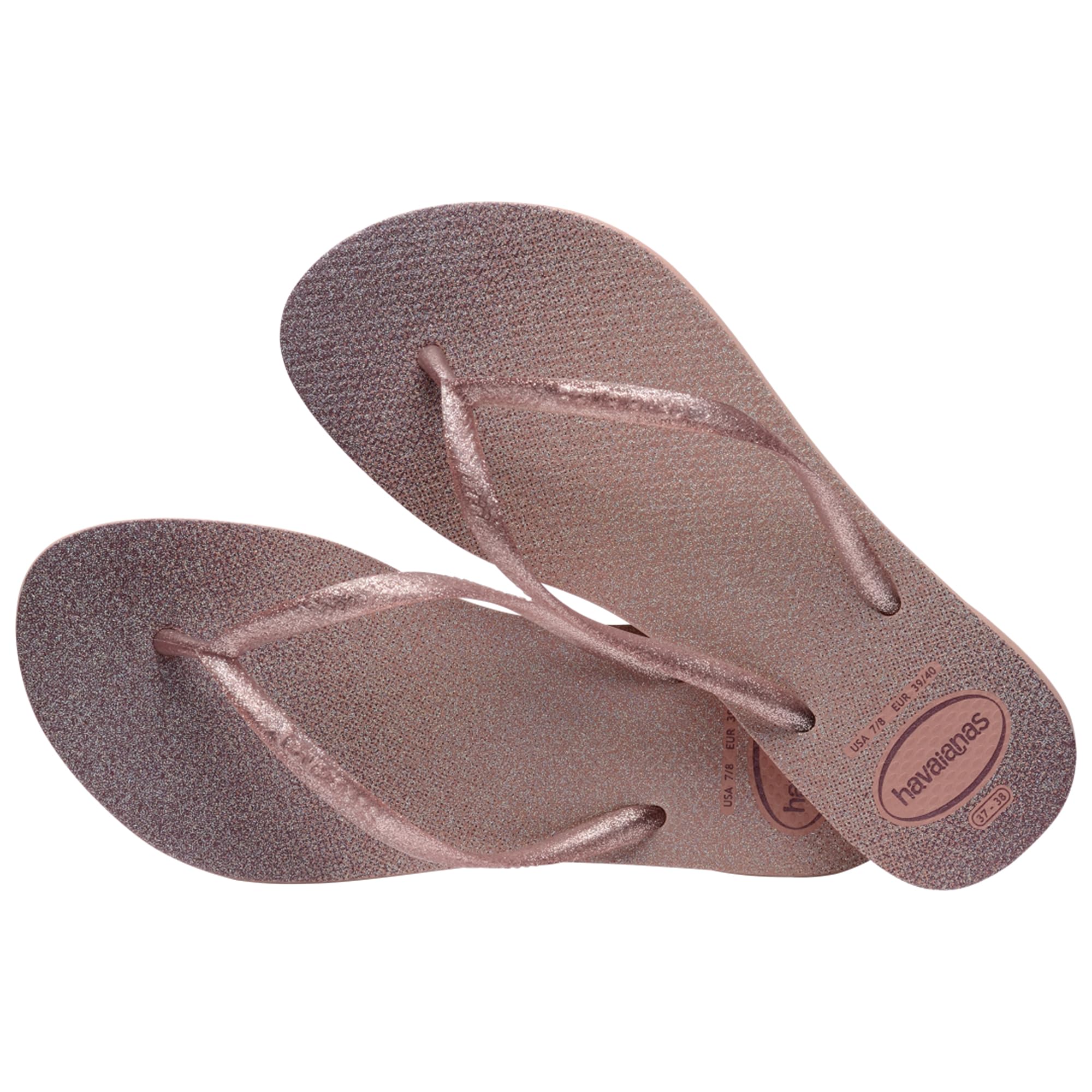 Havaianas Girls Slim Gloss Flip Flops - Comfortable Toddler/Little Kid/Big Kid Sandals for Beach, Pool & Summer Play