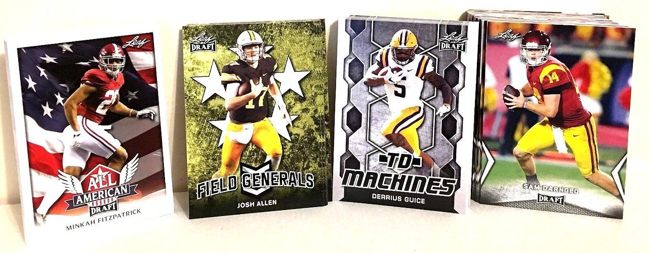 2018 Leaf Draft Football BLASTER Box - 20 Packs + 2 Autograph Cards - Perfect for Collectors & Fantasy Football Fans