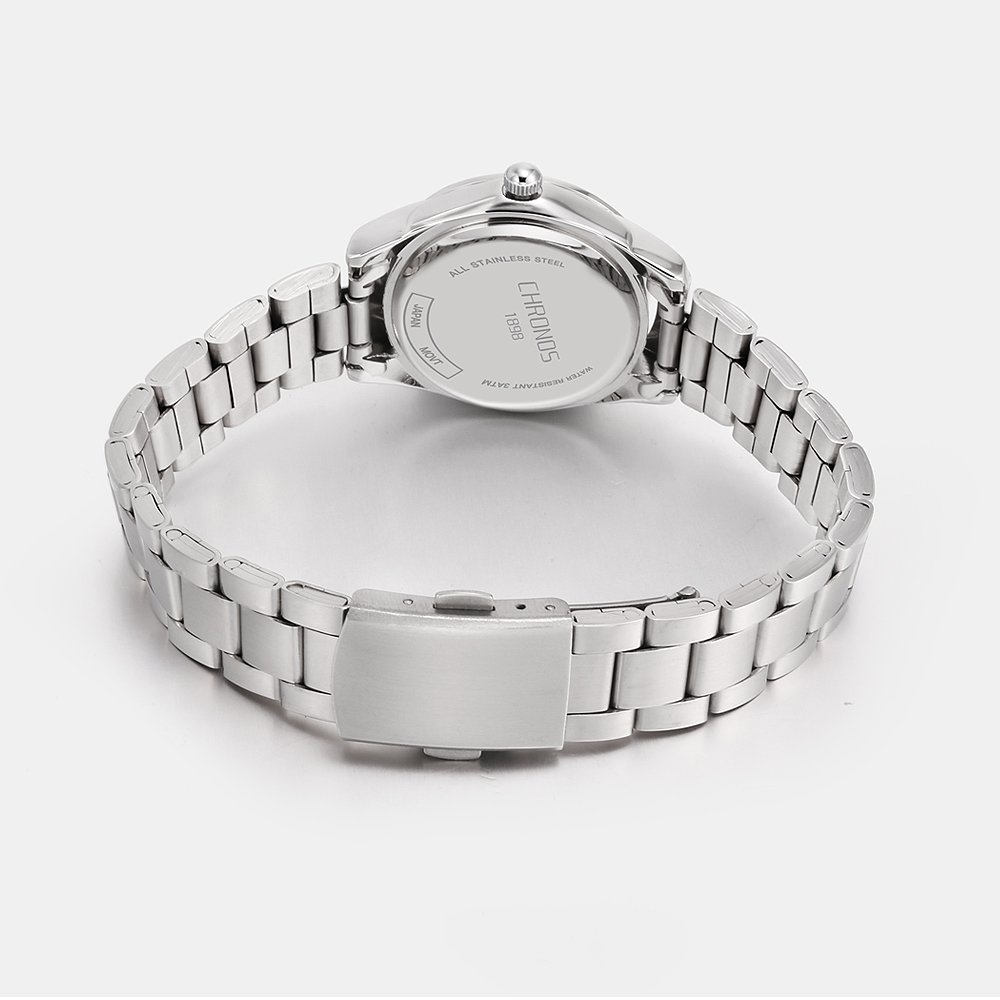 CHRONOS Women's Quartz Wristwatch - Waterproof Stainless Steel Analog Watch for Ladies & Girls | Perfect for Everyday Wear, Office & Special Occasions