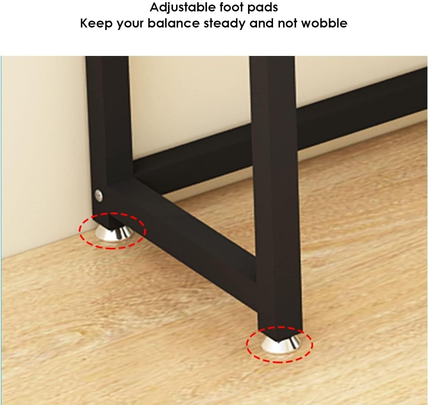 Adjustable Metal Desk Organizer Rack - Bookshelf & Printer Stand for Office Supplies - Perfect for Home Office, Study, and Workspace Organization