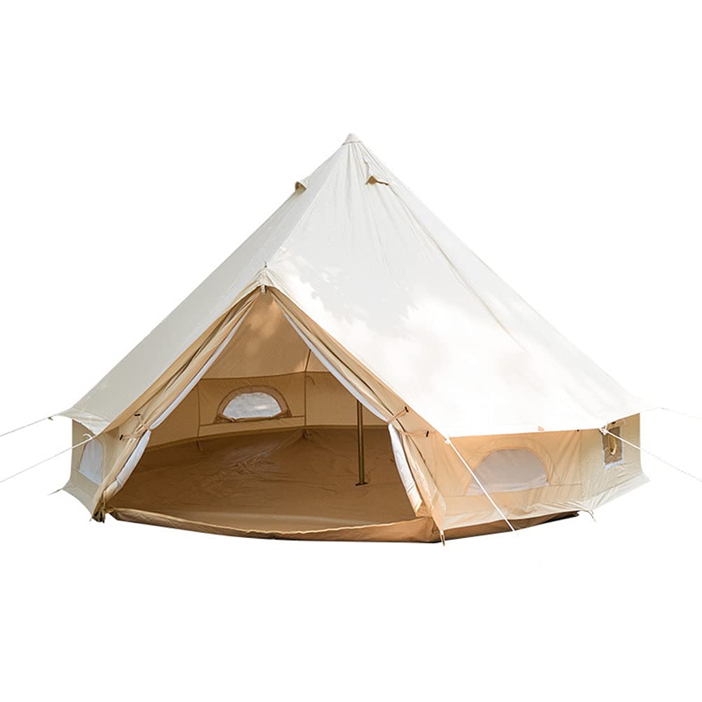 Premium Pyramid Tent - Waterproof Bell Tent with Stove Hole & Groundsheet for Family Camping, Glamping, Festivals - Durable Outdoor Shelter for Backpacking, Hiking & Luxury Camping Adventures