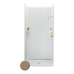 Swan SS0629601.091 Solid Surface Glue-Up 1-Piece Shower Wall Panel, 0.25