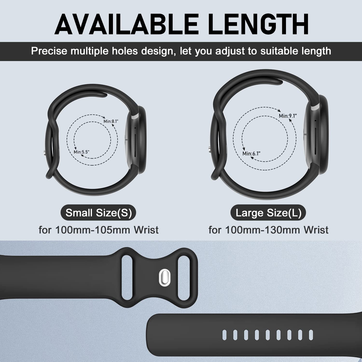 OVERSTEP Compatible with Google Pixel Watch 3/2 Band 41mm - Soft Silicone Replacement Strap with Metal Buckle for Women & Men - Perfect for Workouts, Daily Wear & Smartwatch Accessories