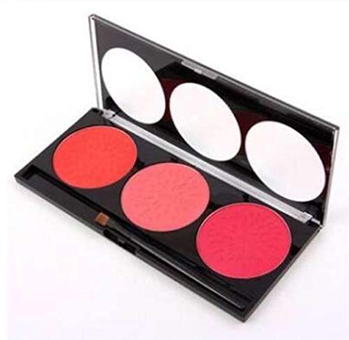 Miss Rose 3 Color Blusher Palette (7004-006Y1) - Buildable Matte & Shimmer Blush Trio for Cheeks & Eyes - Perfect for Everyday Makeup, Date Night & Professional Looks