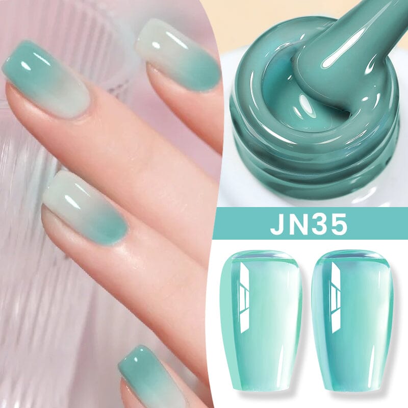 Jelly Nude Gel Polish Set - 10ml Bottles (Shades JN01-JN50) - Long Lasting Semi-Transparent Nail Polish for Manicure, Pedicure & Nail Art