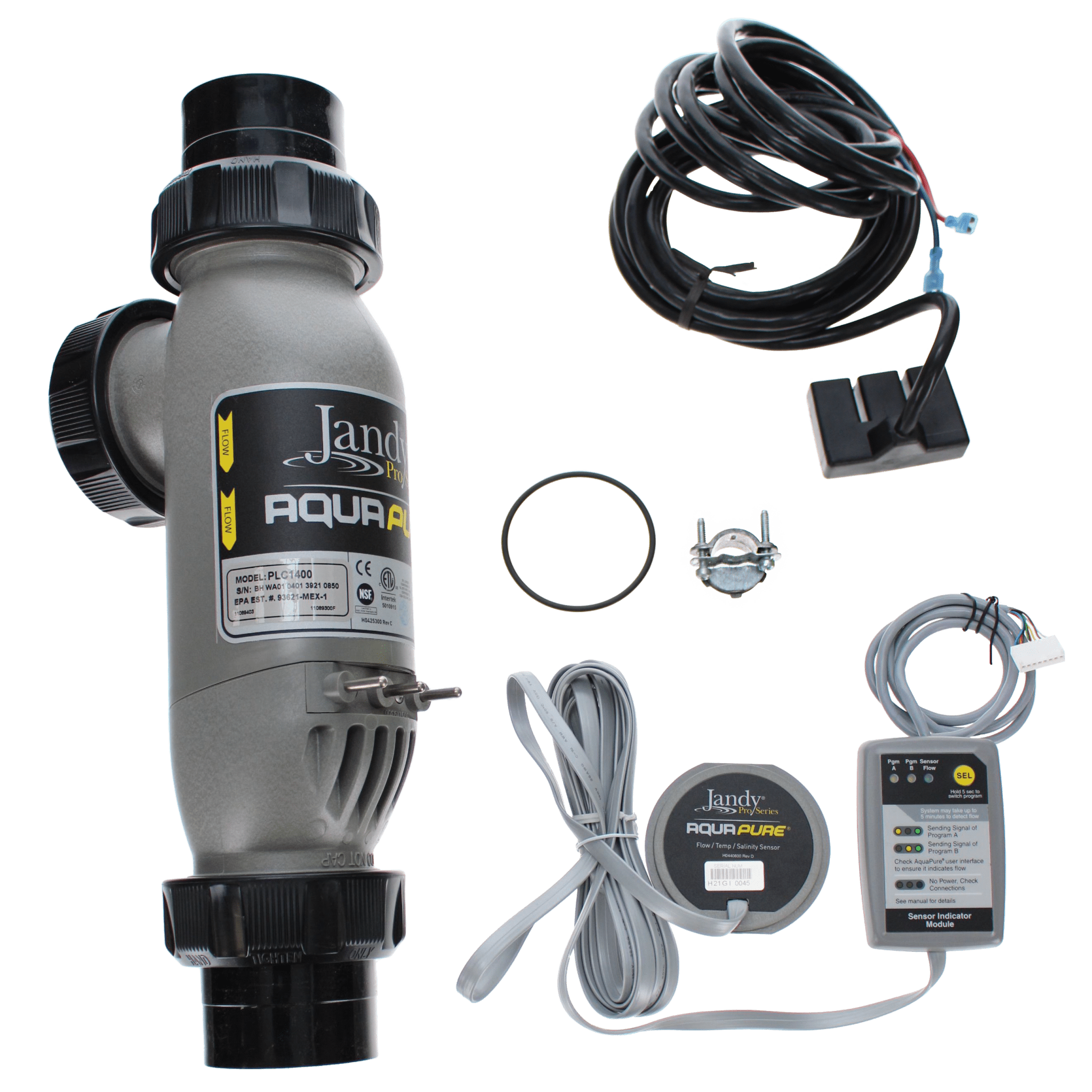 Jandy AquaPure Salt Chlorinator PureLink Cell Kit - 14 Blade, 40,000 Gallons, 120/240 VAC, 50/60 Hz, 1.25-2.5 AMPS (PLC1400) | Pool Saltwater System for Inground & Above Ground Pools