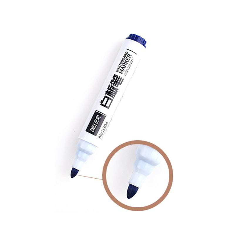 10-Pack Whiteboard Markers with Bullet Tip - Black Ink Dry Erase Markers for Office, Classroom & Home Use