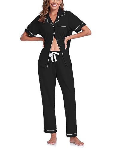 Black-short Sleeve Pjs