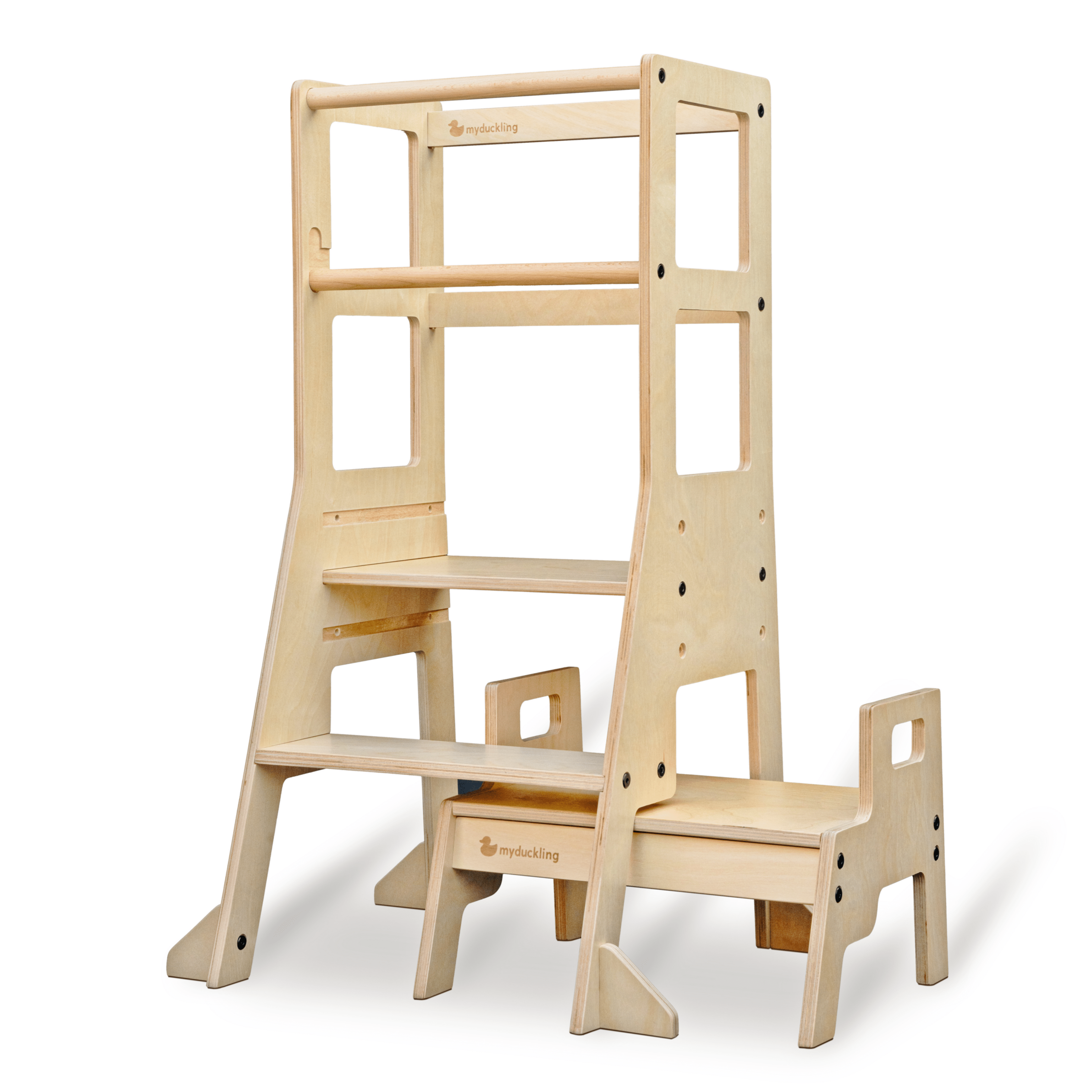 JALA Deluxe Adjustable Wooden Learning Tower for Toddlers - Safe Kitchen Step Stool Helper for Kids Cooking & Baking - Perfect Montessori Educational Tool for Home & Preschool Use