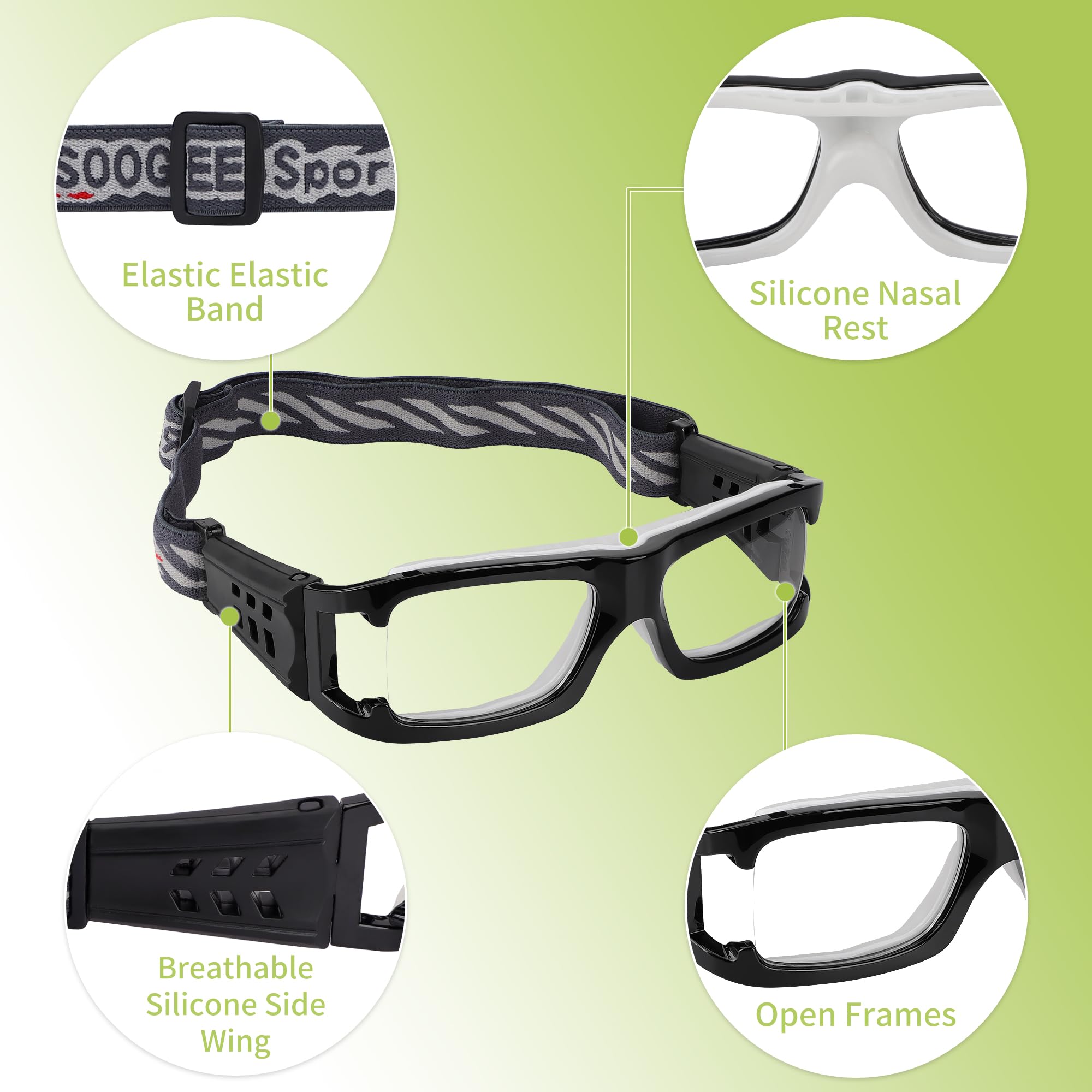 Best Sports Goggles for Men - Protective Safety Glasses for Basketball, Football & Impact Sports - Adjustable Shock-Resistant Eyewear for Active Lifestyles (Perfect for Indoor/Outdoor Games & Training)