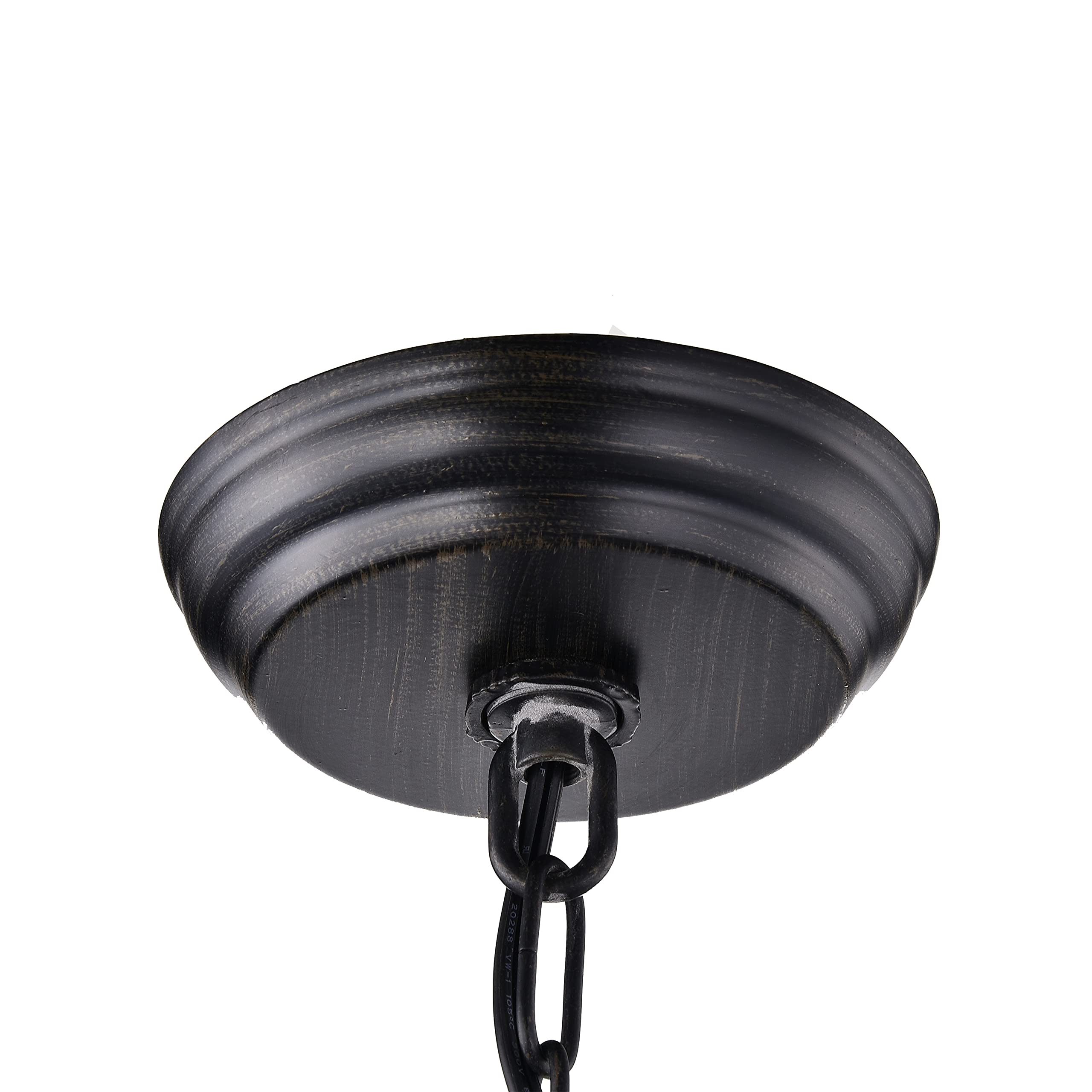 5-Light Globe Chandelier with Black Finish - Elegant Candle Style Ceiling Light Fixture for Dining Room, Bedroom, Bathroom & Hallway - 16.2