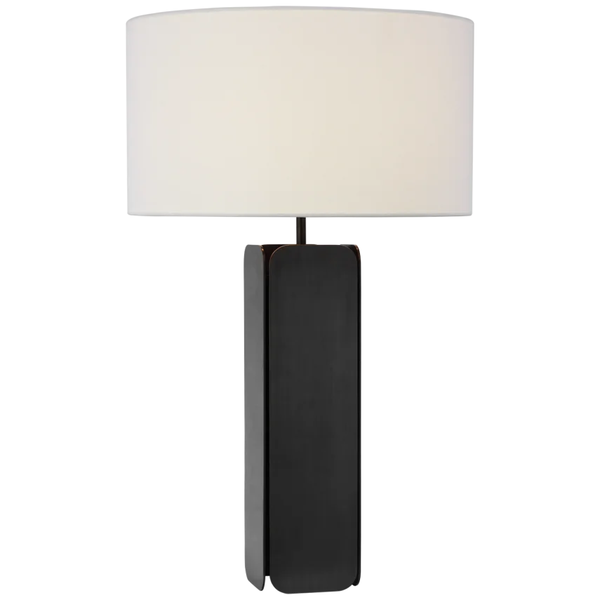 Abby Large Paneled Table Lamp - Modern LED Bedside Lamp for Living Room, Bedroom & Office - Warm White Light for Reading & Relaxation