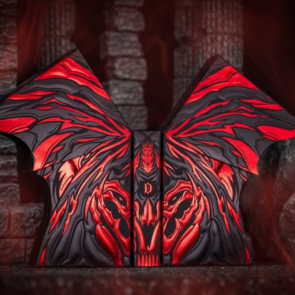 Demon V2 Vengeance Edition Premium Playing Cards - Professional Poker & Magic Trick Deck for Cardistry, Casino Games & Collectors