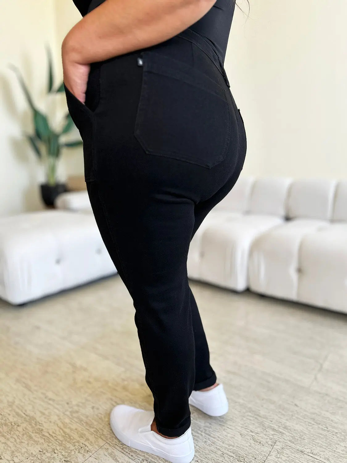 Judy Blue High Waist Double Roll Cuff Jeans for Women - Stretch Denim Skinny Jeans - Perfect for Casual Wear, Date Night & Everyday Outfits