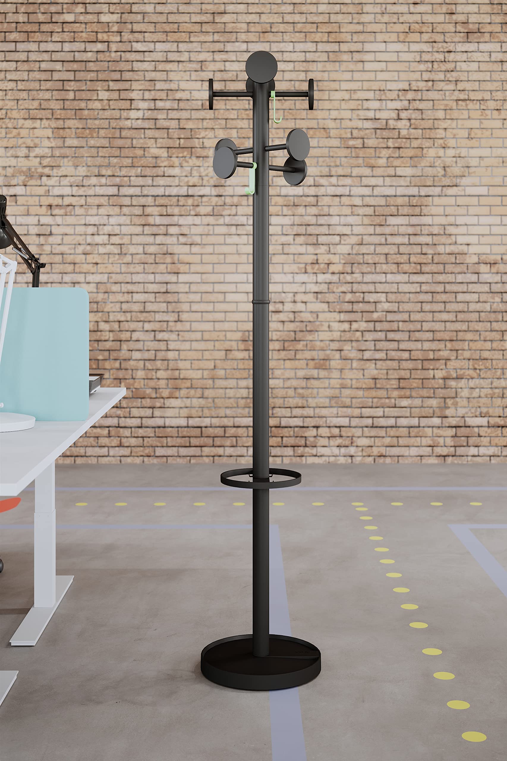 Innovative Black Coat Floor Stand - Heavy Duty Adjustable Hanger for Jackets, Coats & Robes - Perfect for Home, Office & Retail Stores