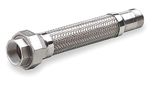 1 Inch Flexible Metal Hose - Corrosion Resistant Stainless Steel Braided Pipe for Plumbing, Gas, and Water Applications - Perfect for Home, Industrial, and Commercial Use