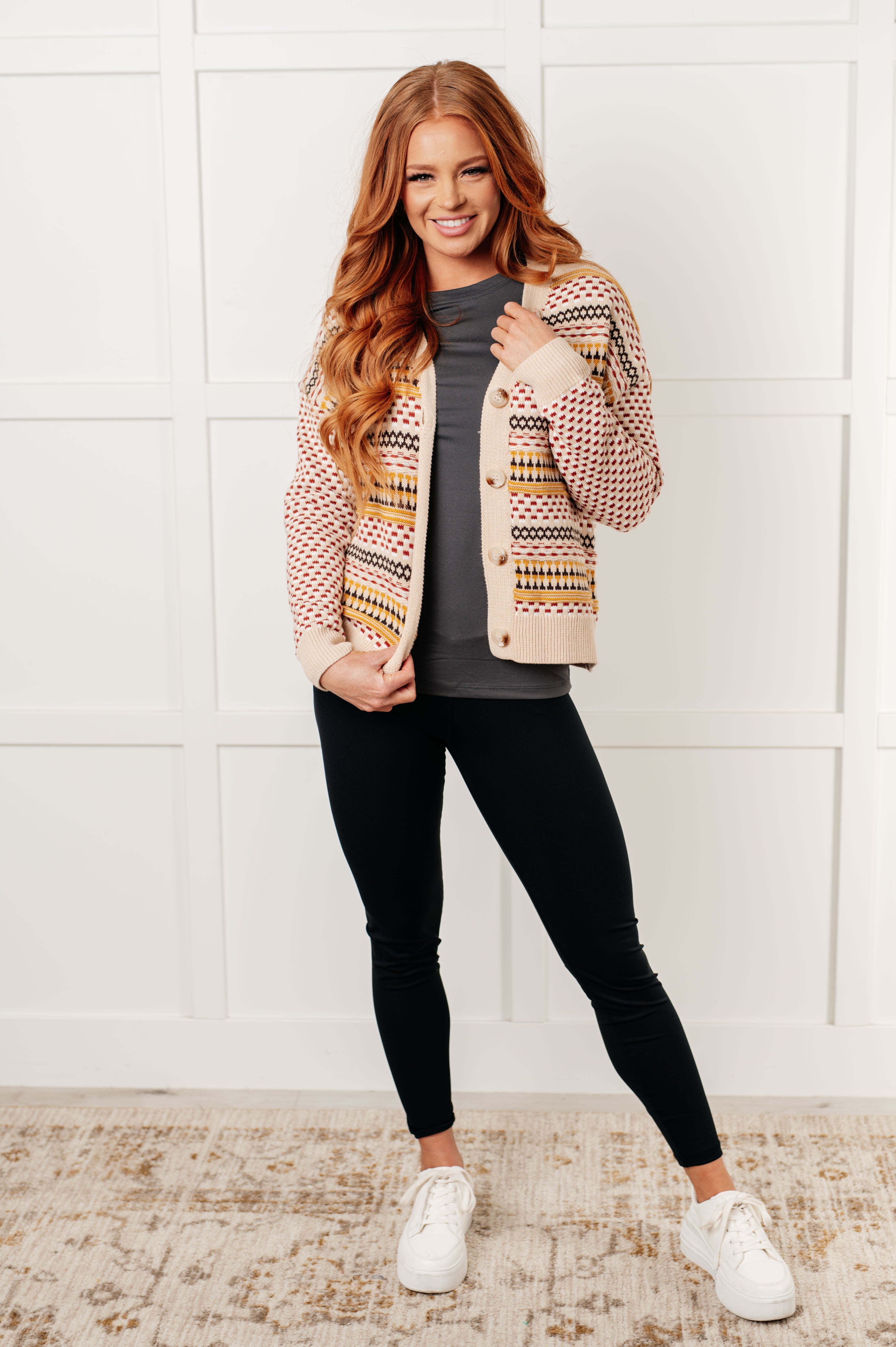 Effortless Elements Striped Cardigan for Women - Soft & Cozy Knit Sweater | Perfect for Fall, Winter & Layering Outfits